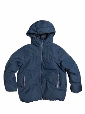 Zara Kids Dark Blue Hooded Puffer Jacket